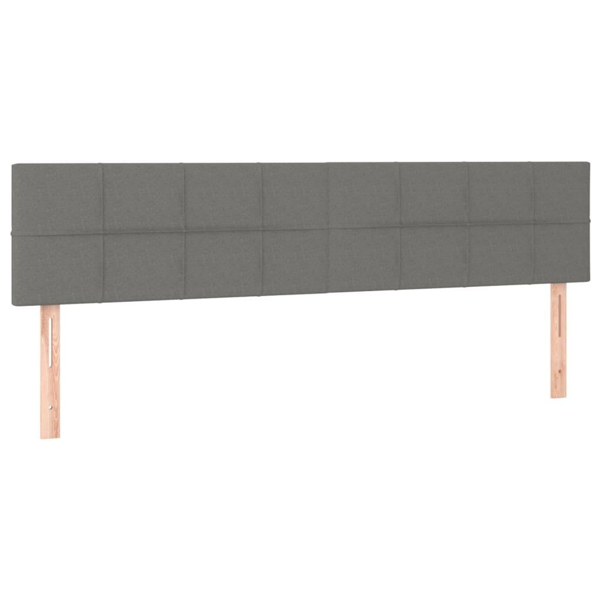 Voir la diapositive 2 : VIDAXL Tetes de lit 2 pcs Gris fonce 100x5x78/88 cm Tissu