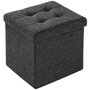 Voir la diapositive 1 : tectake Cube coffre de rangement pliable en polyester 38x38x38cm
