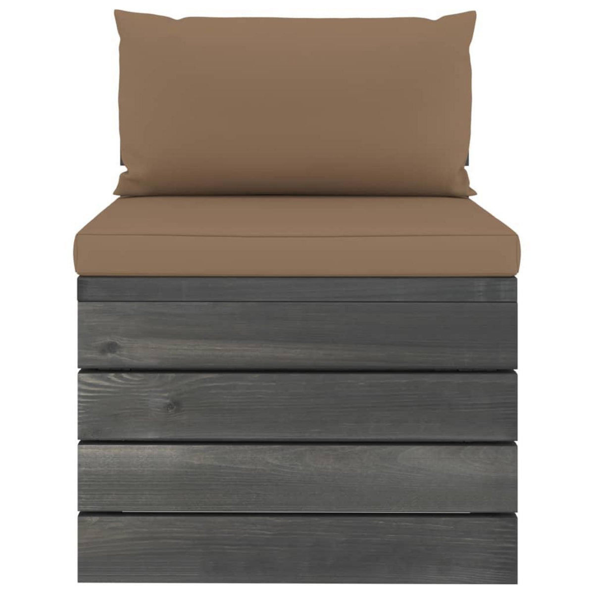 VIDAXL Salon palette de jardin 6 pcs avec coussins Bois de pin massif