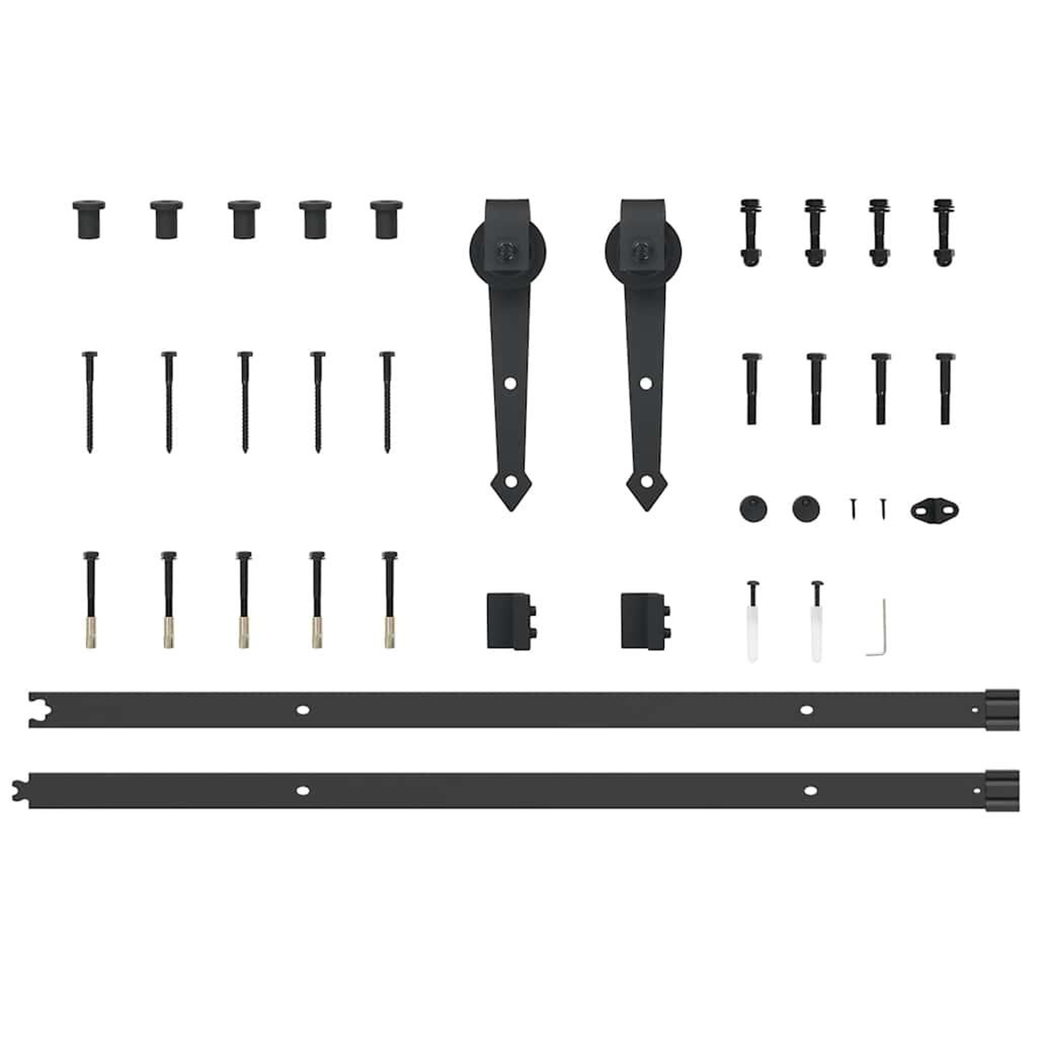 Voir la diapositive 5 : VIDAXL Kit de quincaillerie de porte coulissante 213,5 cm acier noir