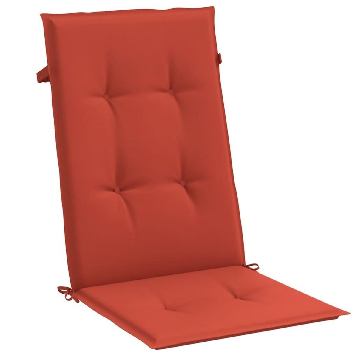 VIDAXL Coussins de chaise a dossier haut lot de 4 rouge melange tissu