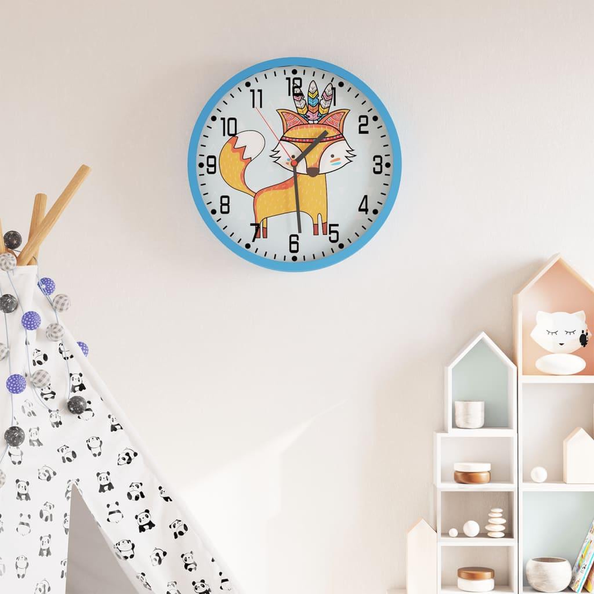 VIDAXL Horloge murale bleu Ø25,5 cm polystyrene et verre