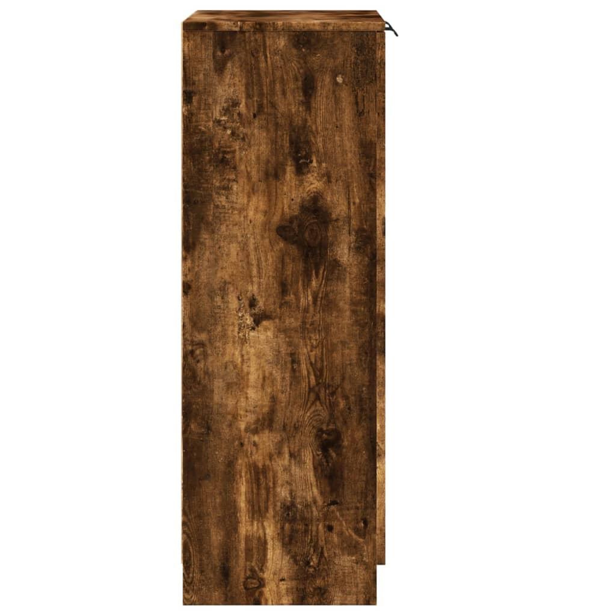 Voir la diapositive 5 : VIDAXL Meuble a chaussures Chene fume 59x35x100 cm Bois d'ingenierie