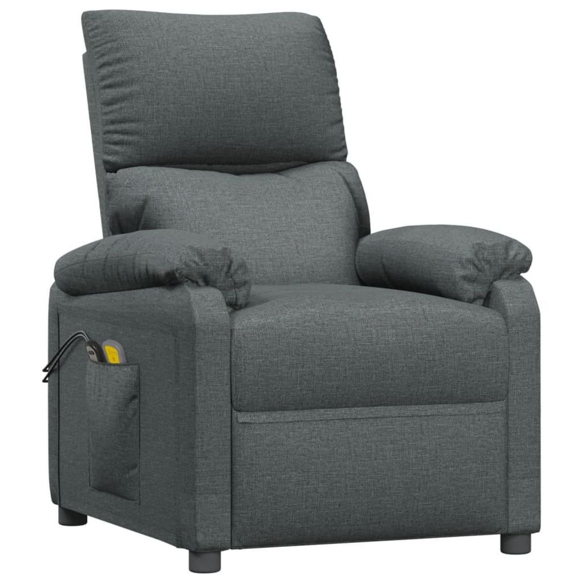 VIDAXL Fauteuil electrique de massage Gris fonce Tissu