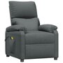 Voir la diapositive 3 : VIDAXL Fauteuil electrique de massage Gris fonce Tissu