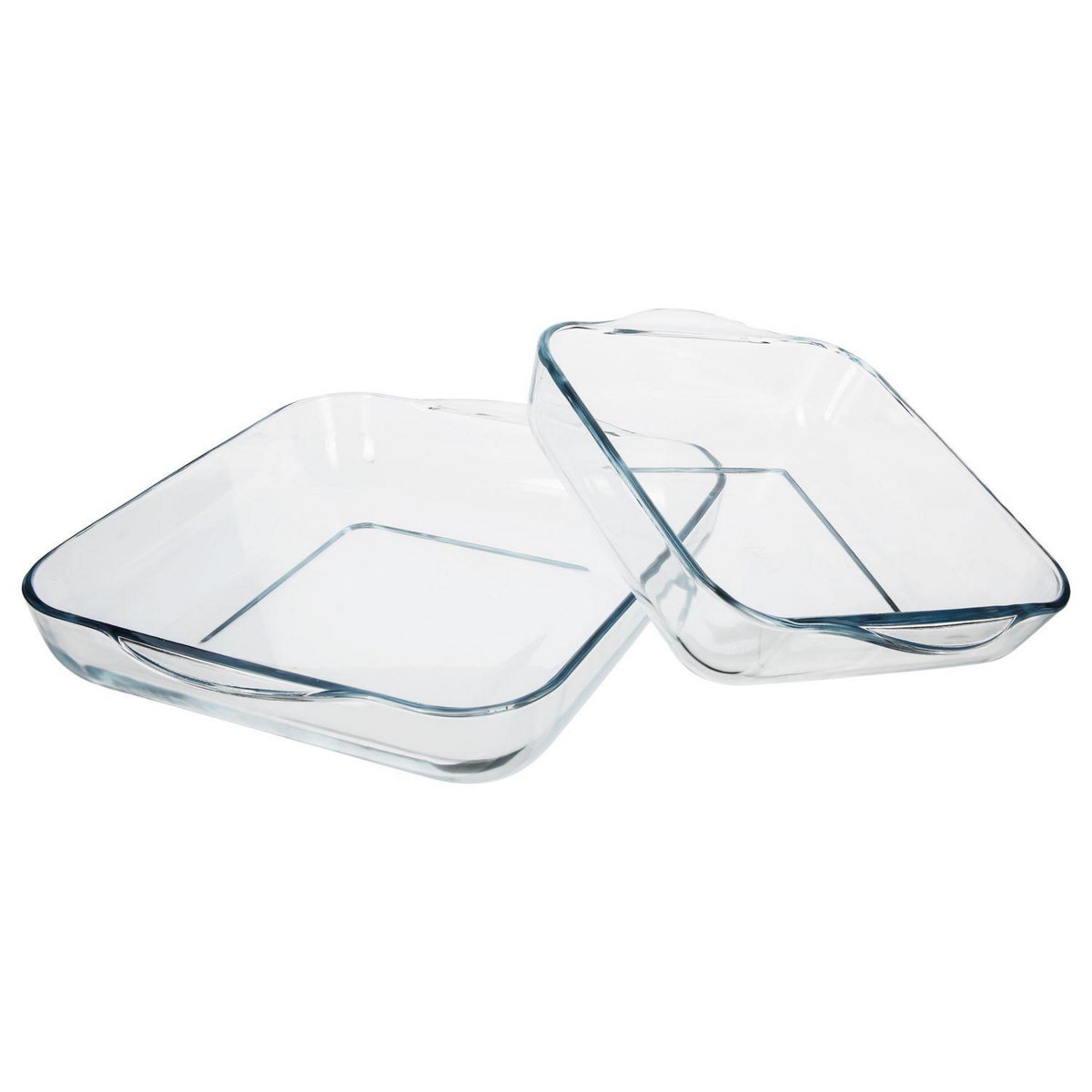 Borcam 2 Plats culinaires carrés - Verre