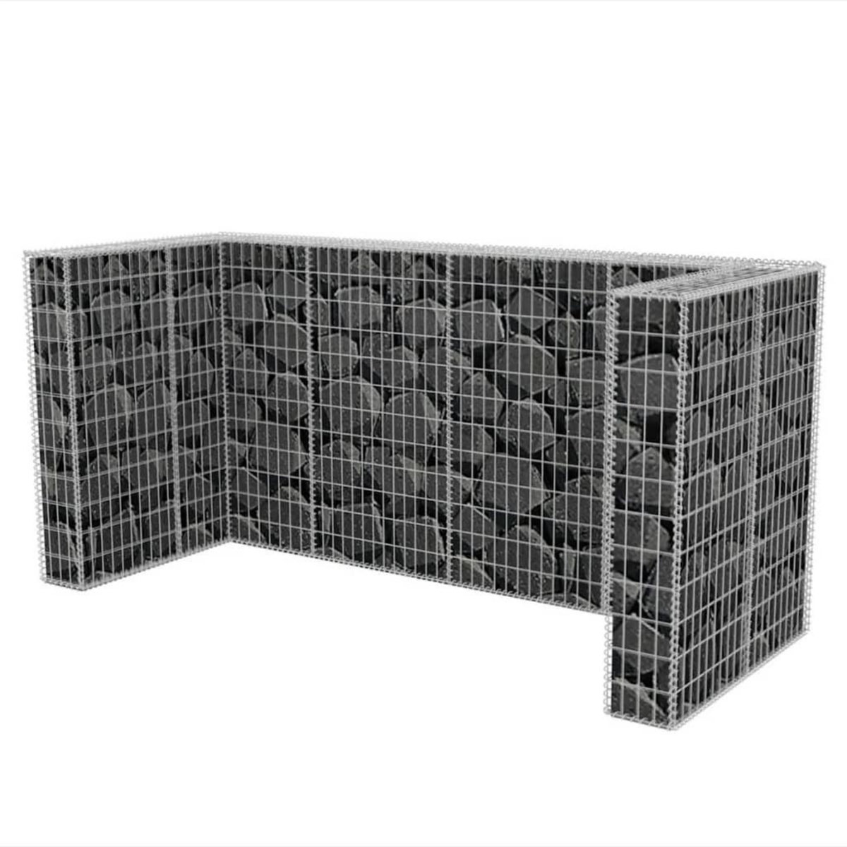 VIDAXL Cadre de gabion de poubelle triple Acier 250 x 100 x 120 cm