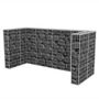 Voir la diapositive 5 : VIDAXL Cadre de gabion de poubelle triple Acier 250 x 100 x 120 cm