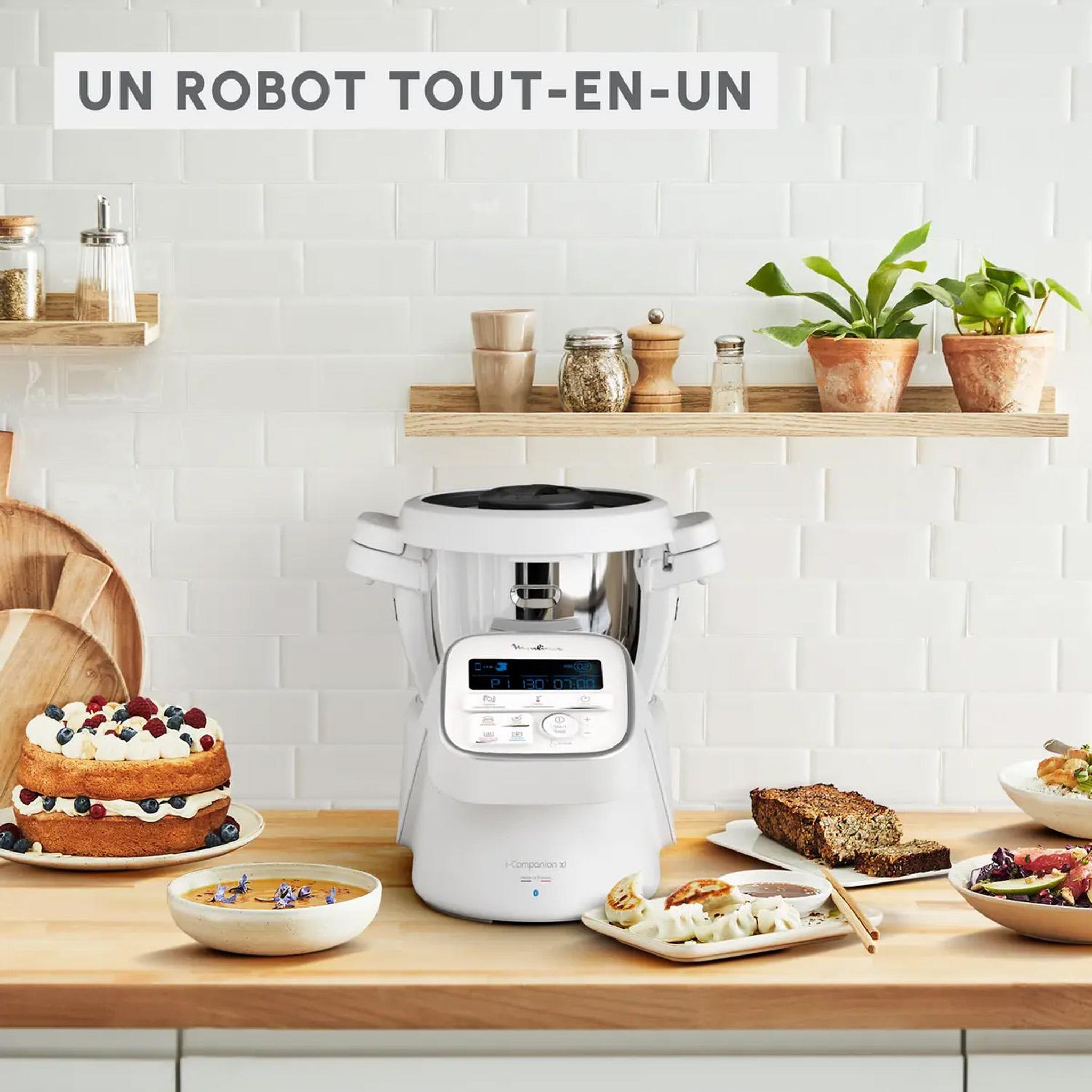 Voir la diapositive 4 : MOULINEX Robot cuiseur multifonctions 4.5l 1550w - HF907AF0