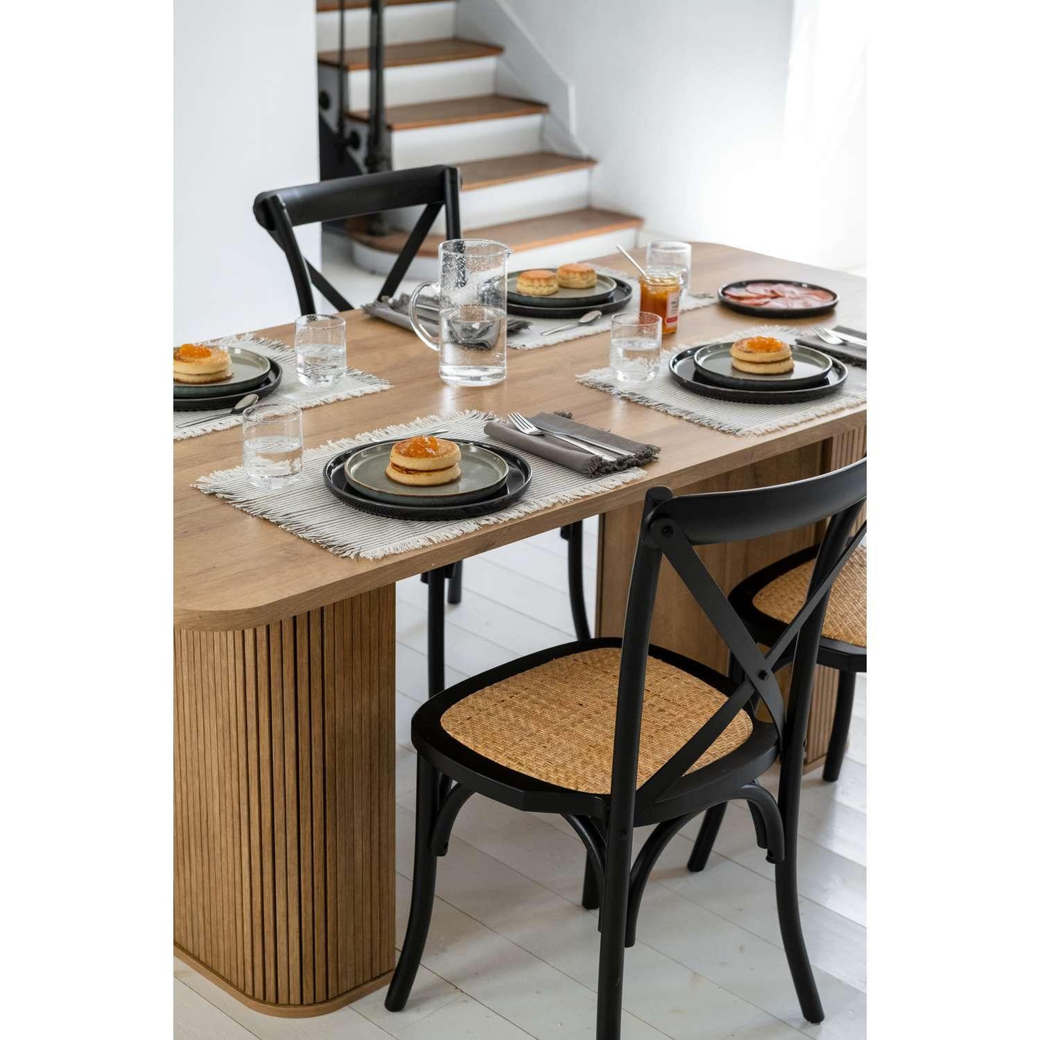 Voir la diapositive 5 : ATMOSPHERA Table à manger colva pour 6 personnes en bois - marron