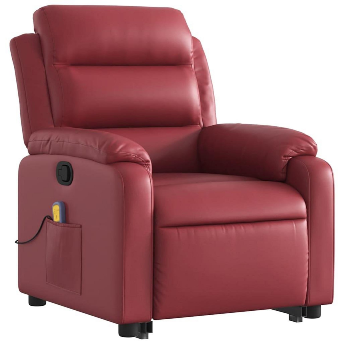VIDAXL Fauteuil inclinable de massage Rouge bordeaux Similicuir