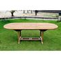 Voir la diapositive 2 : CONCEPT USINE Table de jardin extensible 10 places en teck brut KAJANG