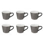 Voir la diapositive 1 : SECRET DE GOURMET Lot de 6 Mugs en Céramique  Maya  40cl Gris