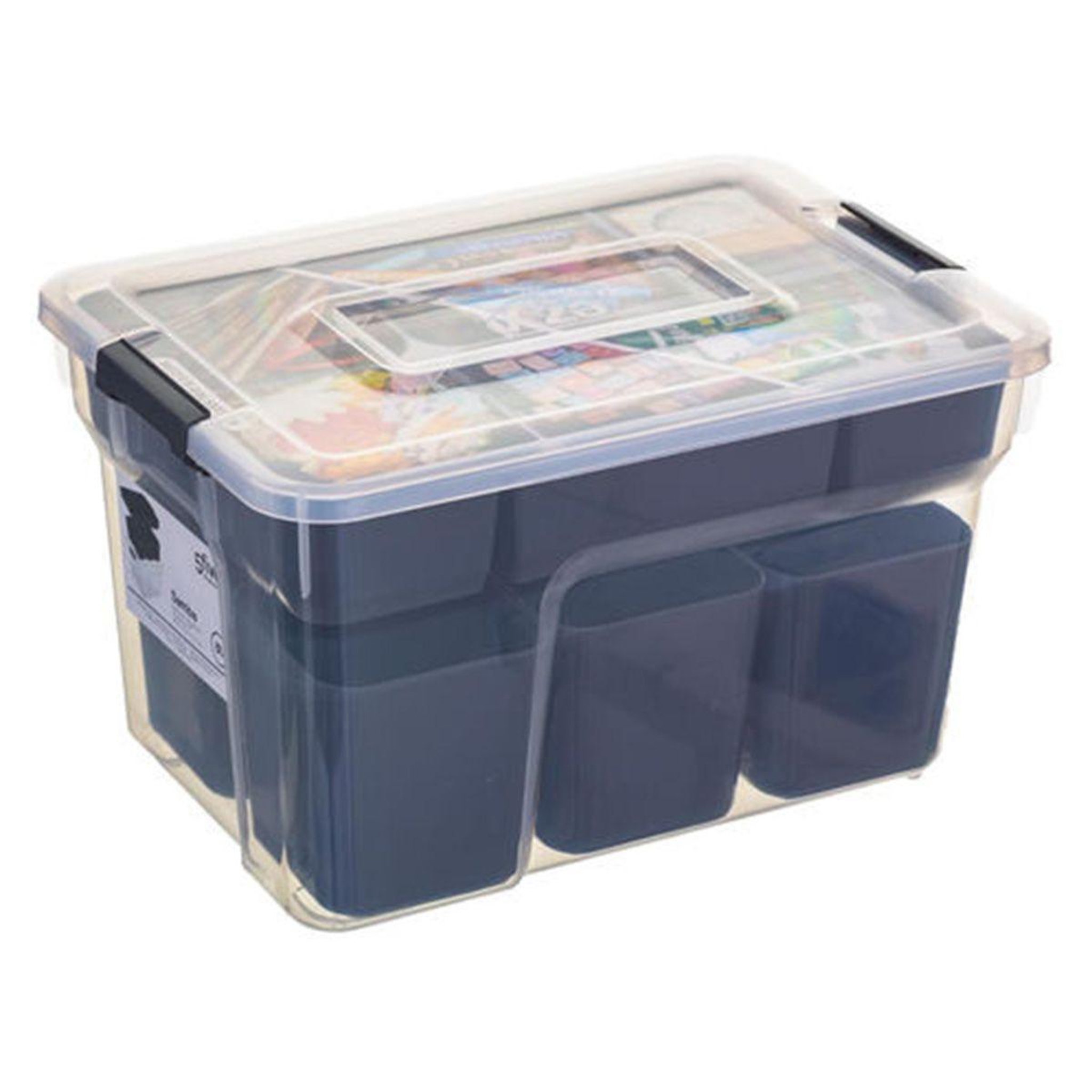 FIVE Boîte de rangement  10 compartiments  8l transparent
