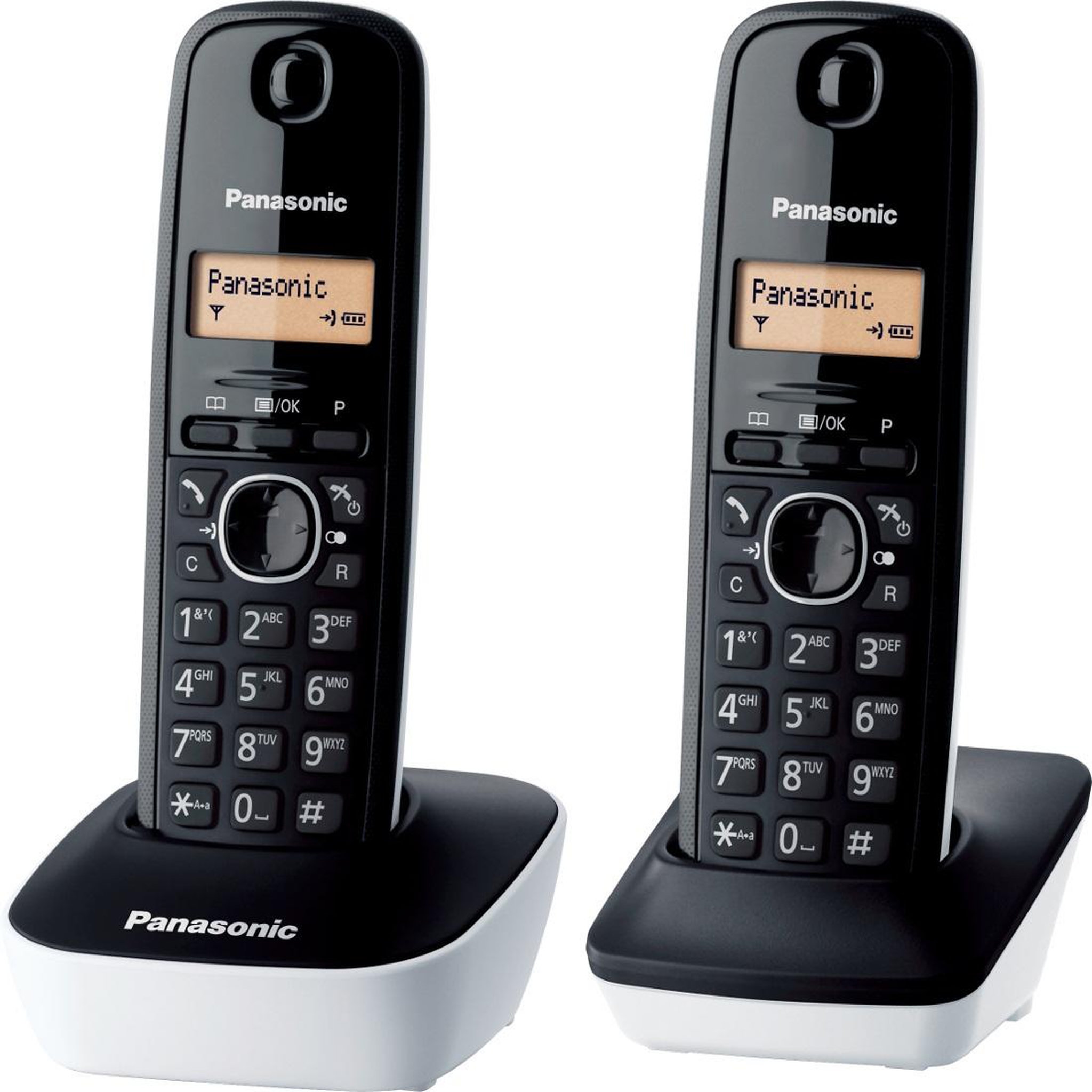 PANASONIC Téléphone sans fil duo dect noir - kxtg1612frw