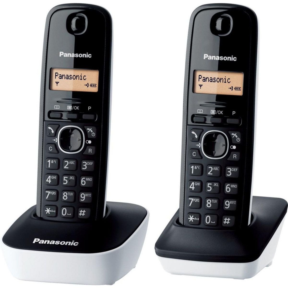 PANASONIC Téléphone sans fil duo dect noir - kxtg1612frw