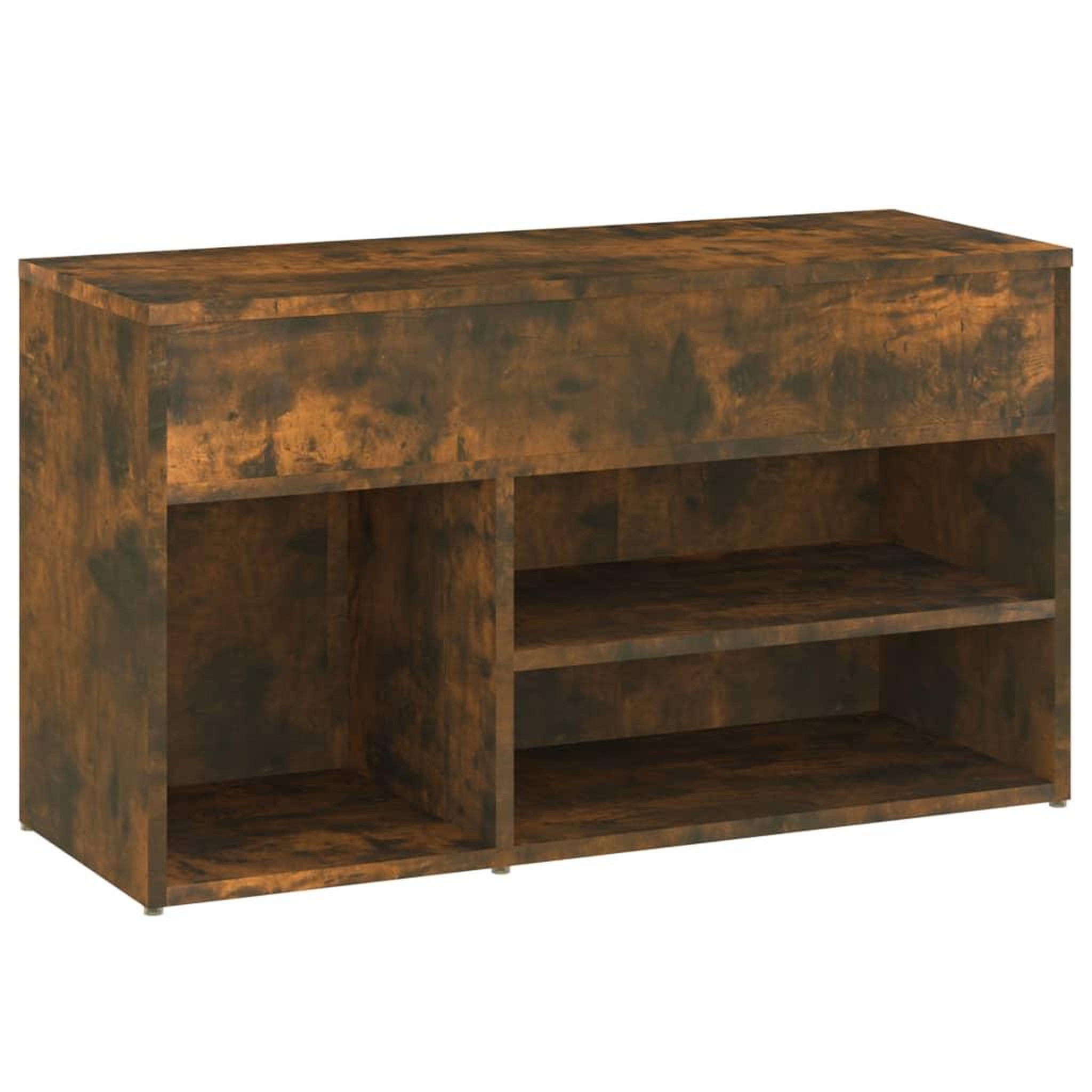 Voir la diapositive 5 : VIDAXL Banc a chaussures Chene fume 80x30x45 cm Bois d'ingenierie