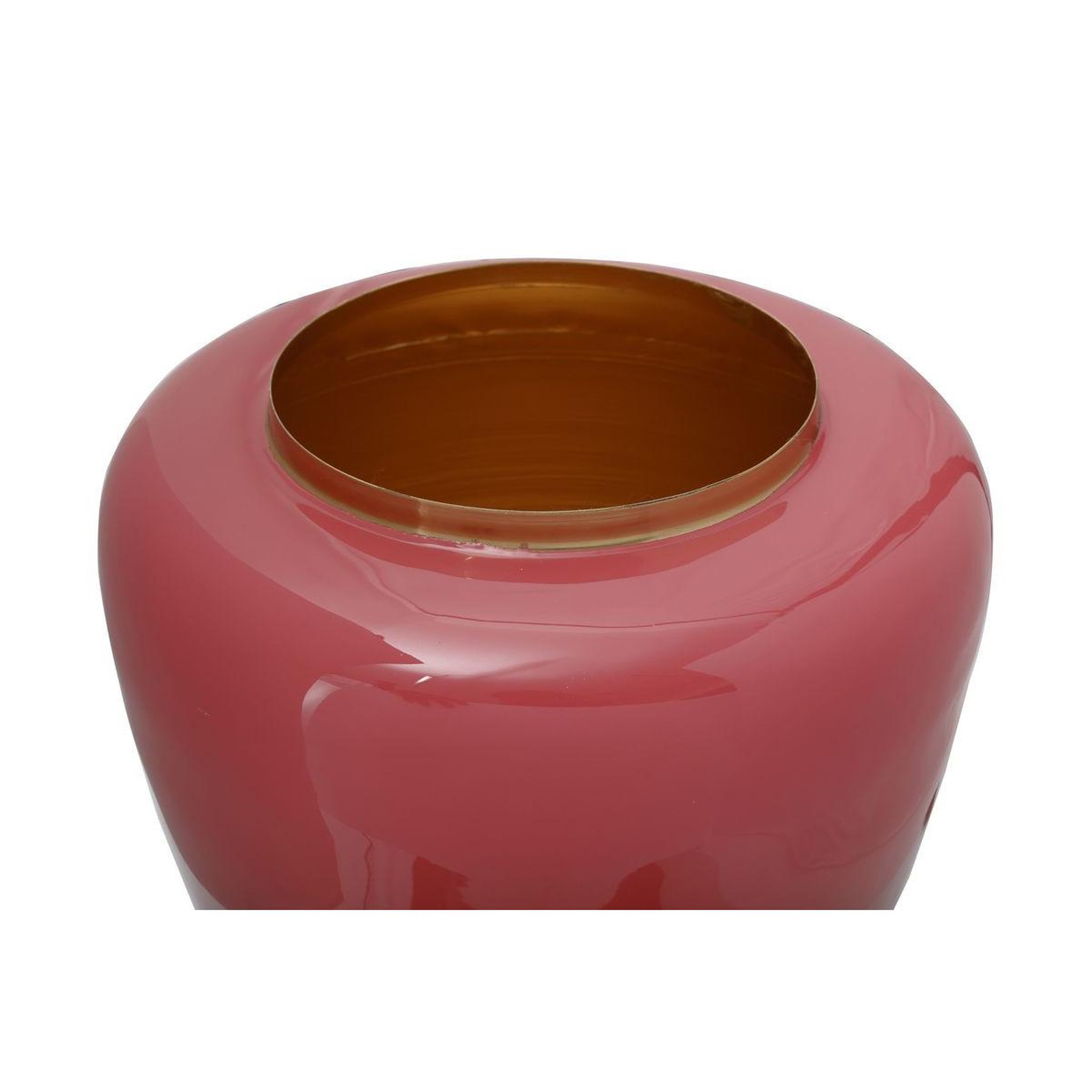 Voir la diapositive 2 : Paris Prix Vase rond design  tribuna  36cm corail & or