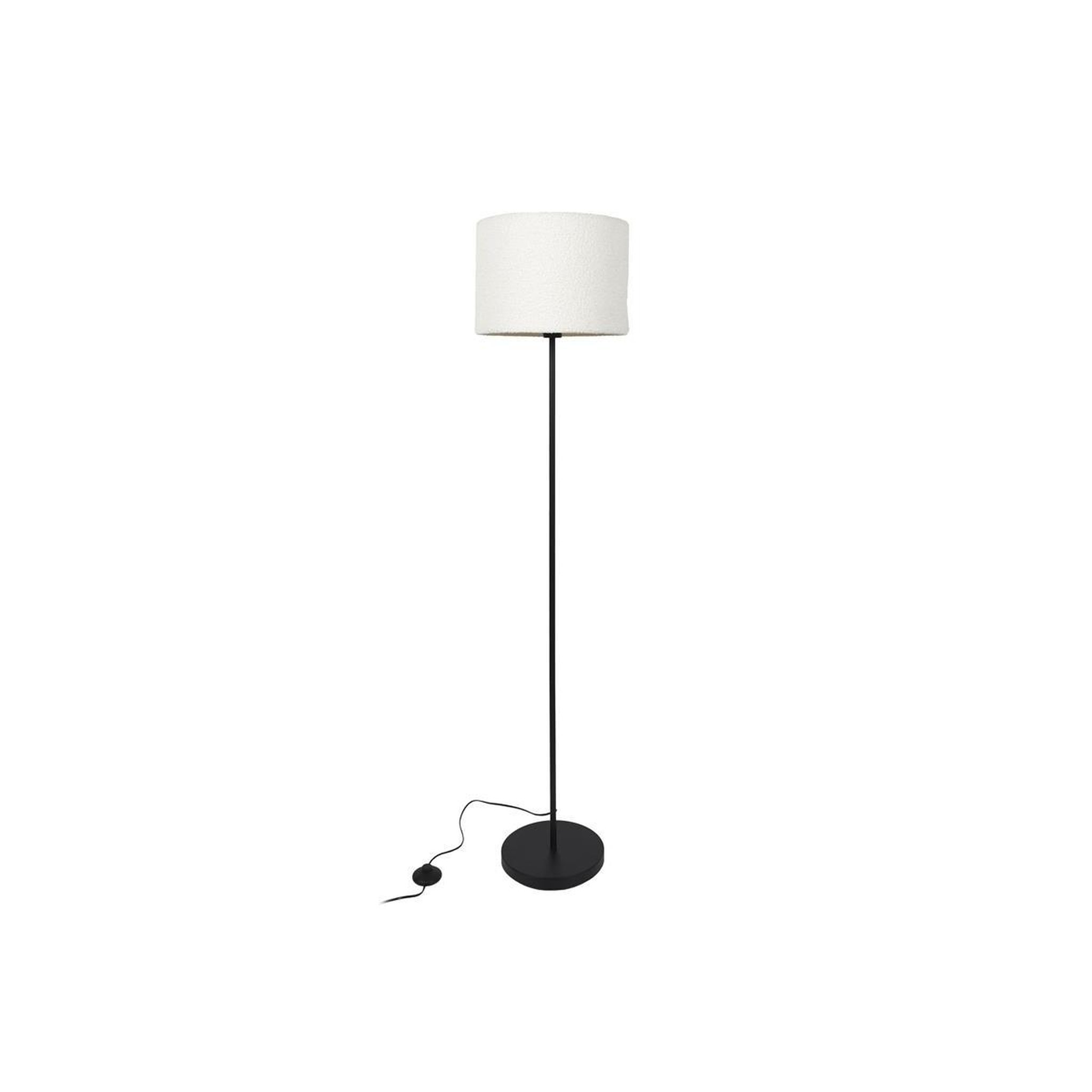 The Home Deco Factory Lampadaire design bouclette  natural  150cm noir