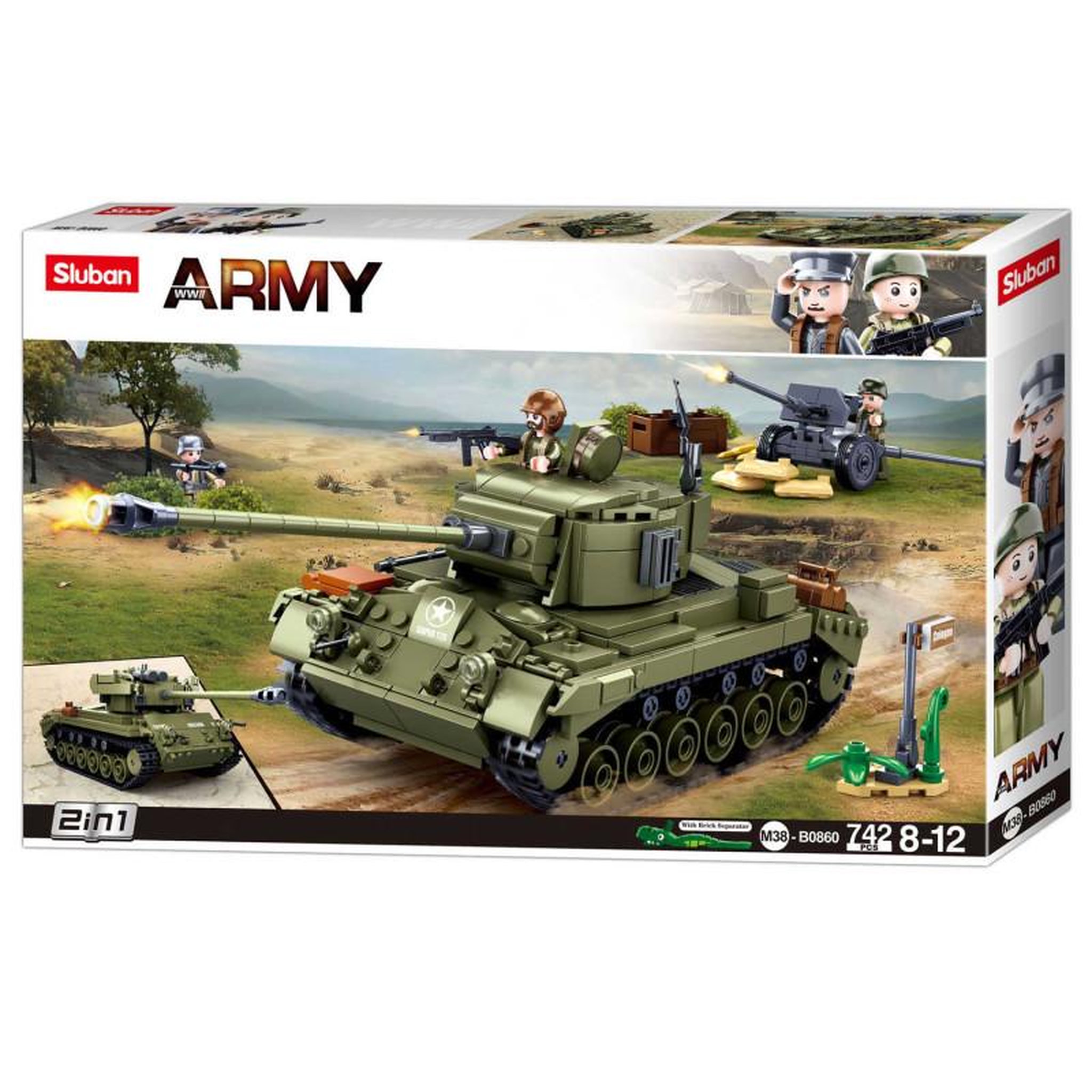 Voir la diapositive 1 : Sluban Sluban Army - Medium Tank Green