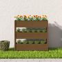 Voir la diapositive 3 : VIDAXL Jardiniere Marron miel 112x25x104,5 cm Bois massif de pin