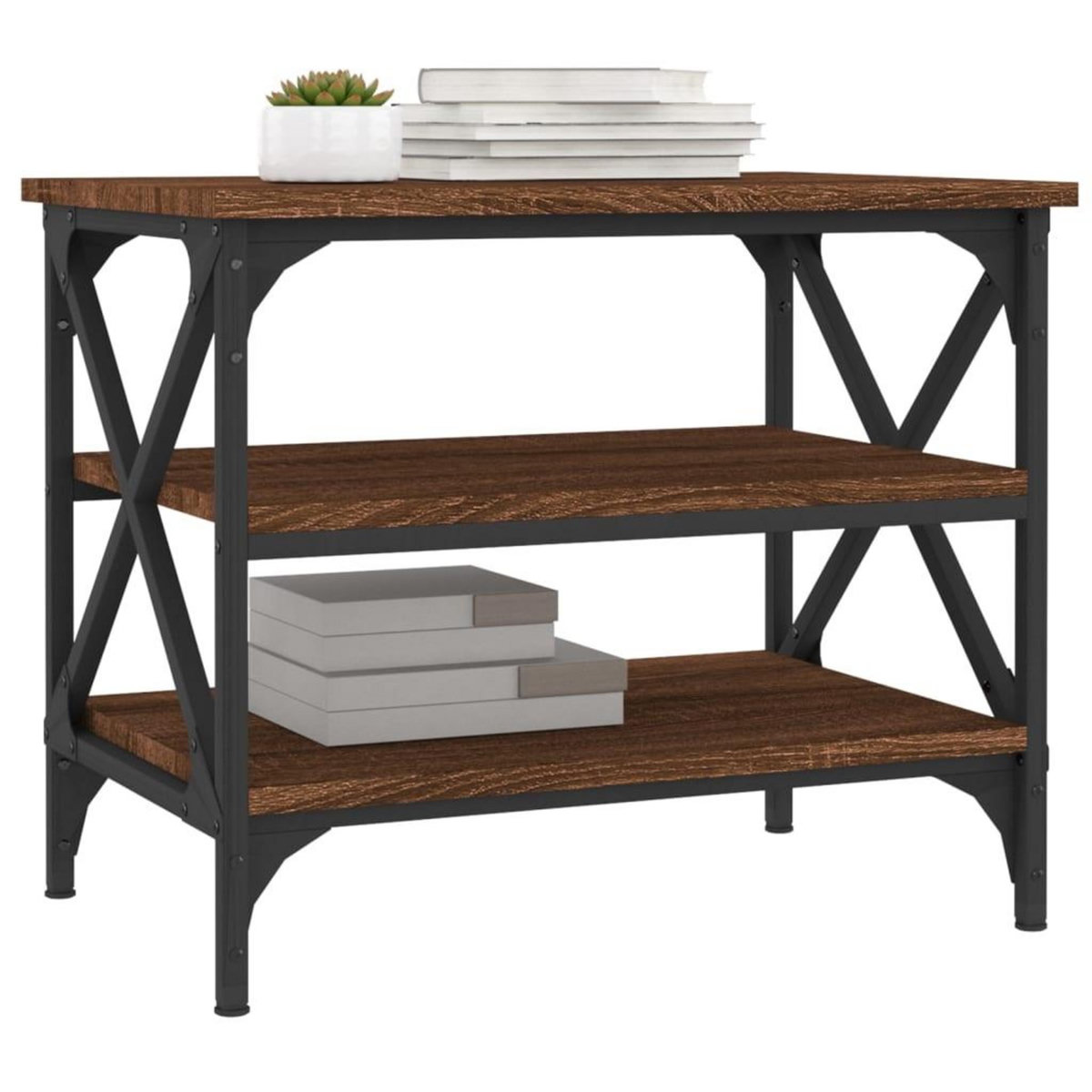 VIDAXL Table d'appoint Chene marron 55x38x45 cm Bois d'ingenierie