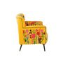 Voir la diapositive 3 : Paris Prix Fauteuil en Velours Brodé  Fleurs  84cm Jaune
