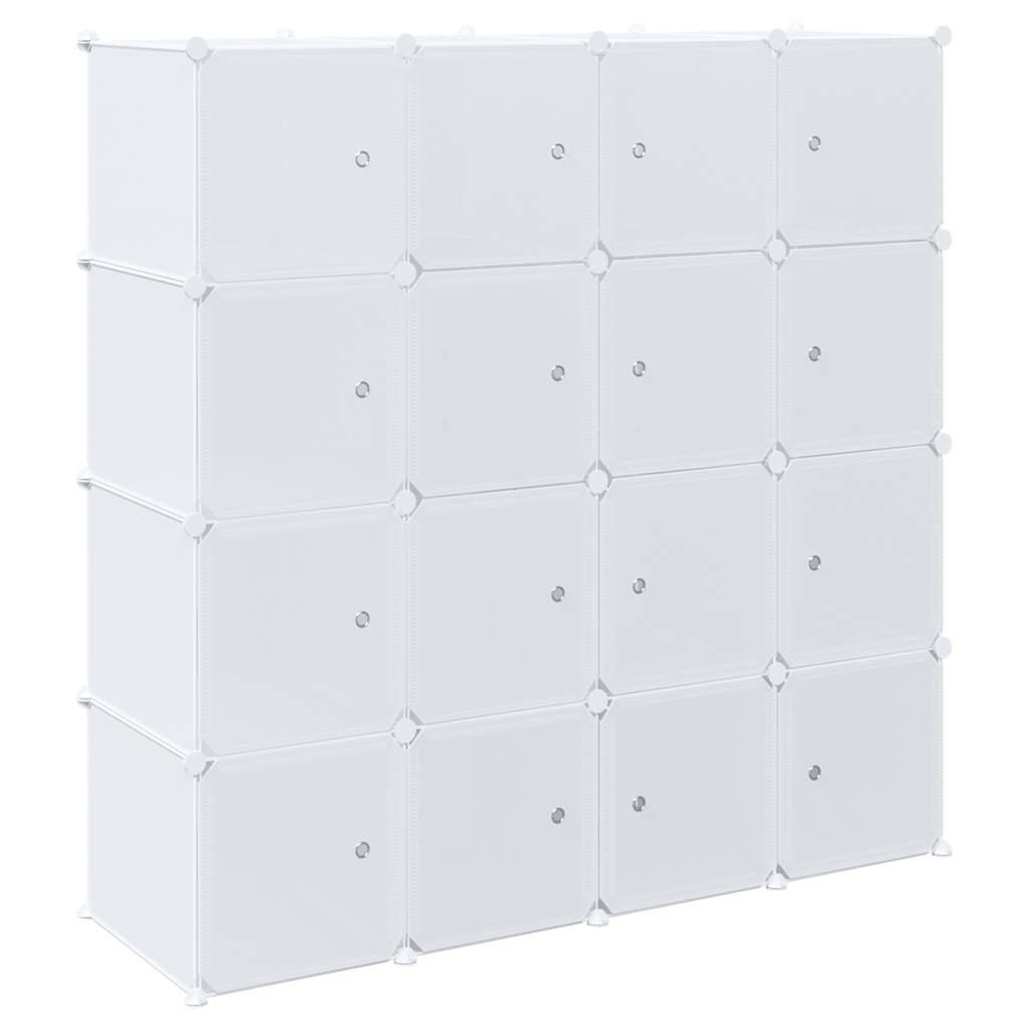 Voir la diapositive 2 : VIDAXL Cubes de rangement 16 pcs avec tiges de suspension PP