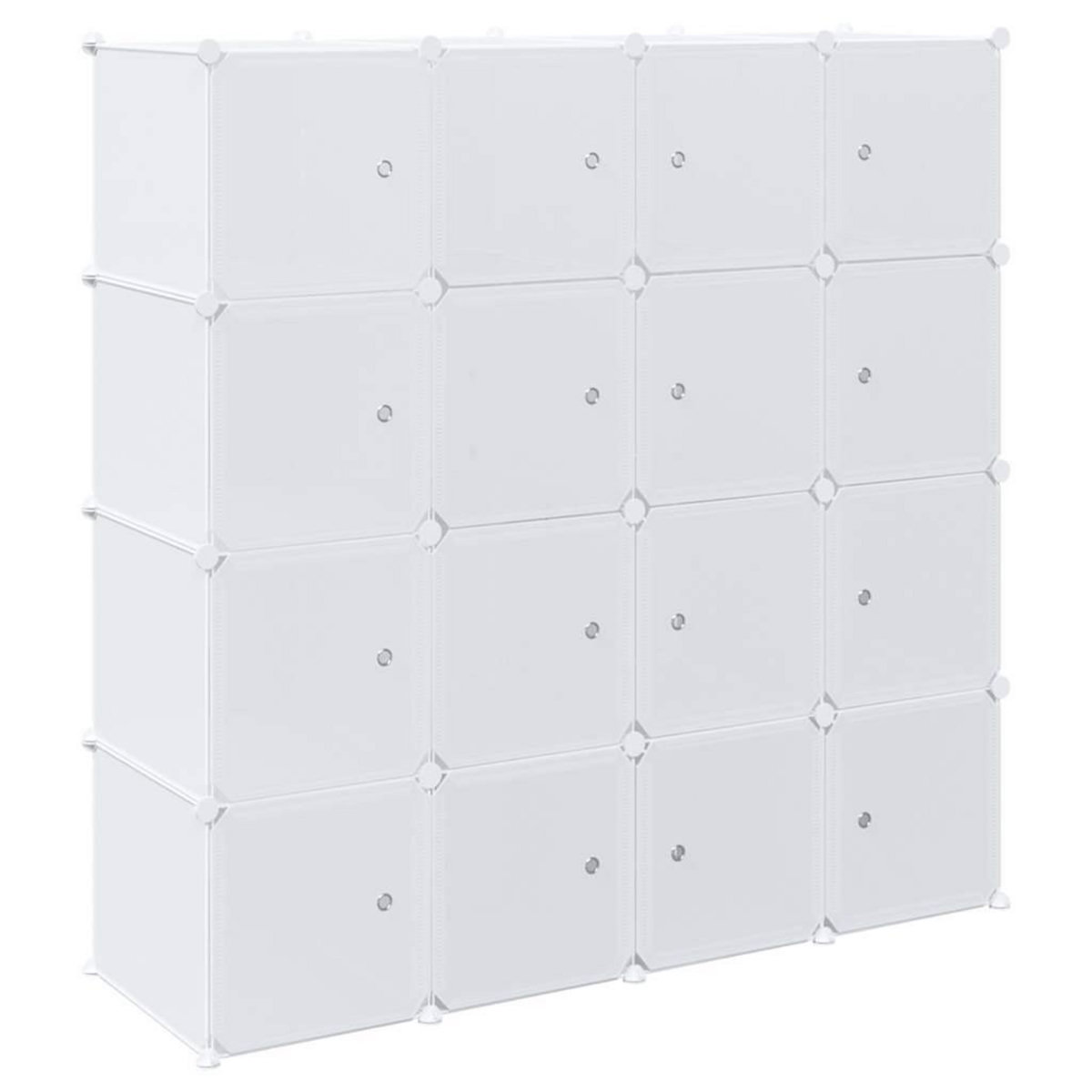 VIDAXL Cubes de rangement 16 pcs avec tiges de suspension PP
