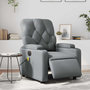 Voir la diapositive 1 : VIDAXL Fauteuil de massage inclinable electrique gris similicuir
