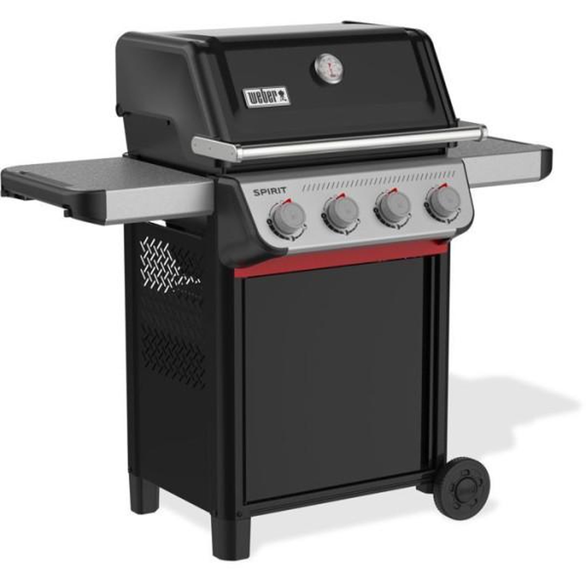 Voir la diapositive 3 : AAAAA Barbecue a gaz - Weber - Spirit E-410 - Thermometre analogique - Fonte d'aluminium - Tablettes latérales - Noir