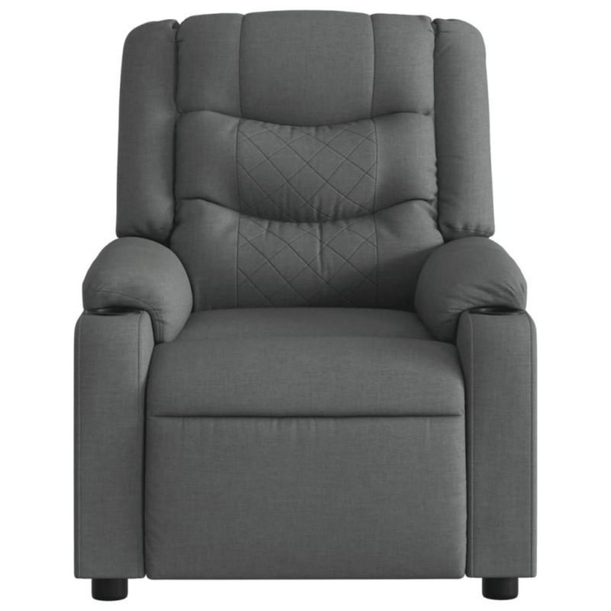 VIDAXL Fauteuil inclinable Gris foncé Tissu