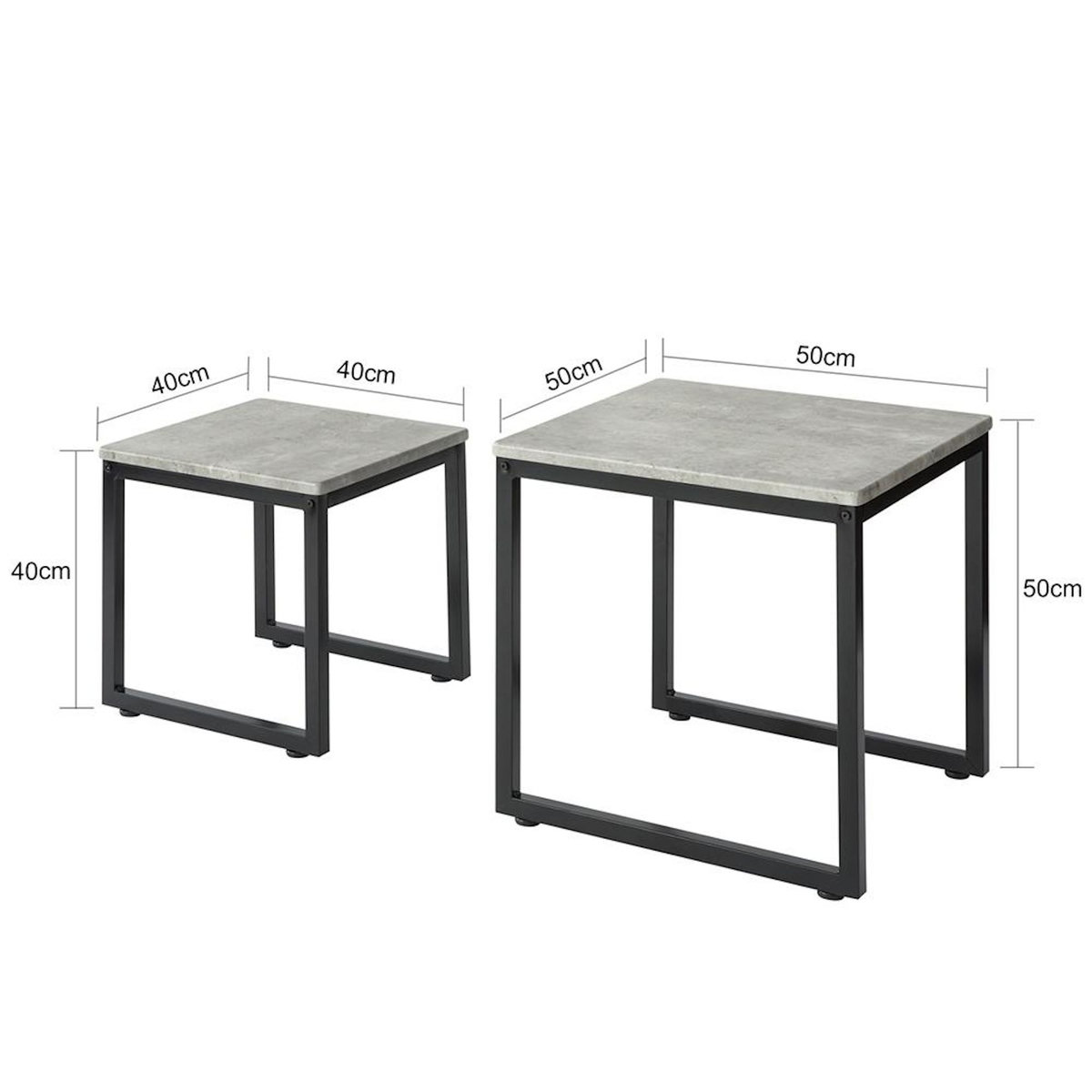 SOBUY SoBuy - Lot De 2 Tables D'appoint - Industriel - FBT42