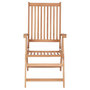 Voir la diapositive 3 : VIDAXL Chaises inclinables de jardin lot de 4 Bois de teck solide