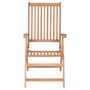 Voir la diapositive 3 : VIDAXL Chaises inclinables de jardin lot de 4 Bois de teck solide