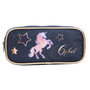 Voir la diapositive 1 : Bagtrotter Trousse scolaire rectangulaire Cybel Cheval Licorne Bleue Bagtrotter