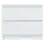 Voir la diapositive 3 : VIDAXL Table de chevet Blanc 50x39x43,5 cm Agglomere