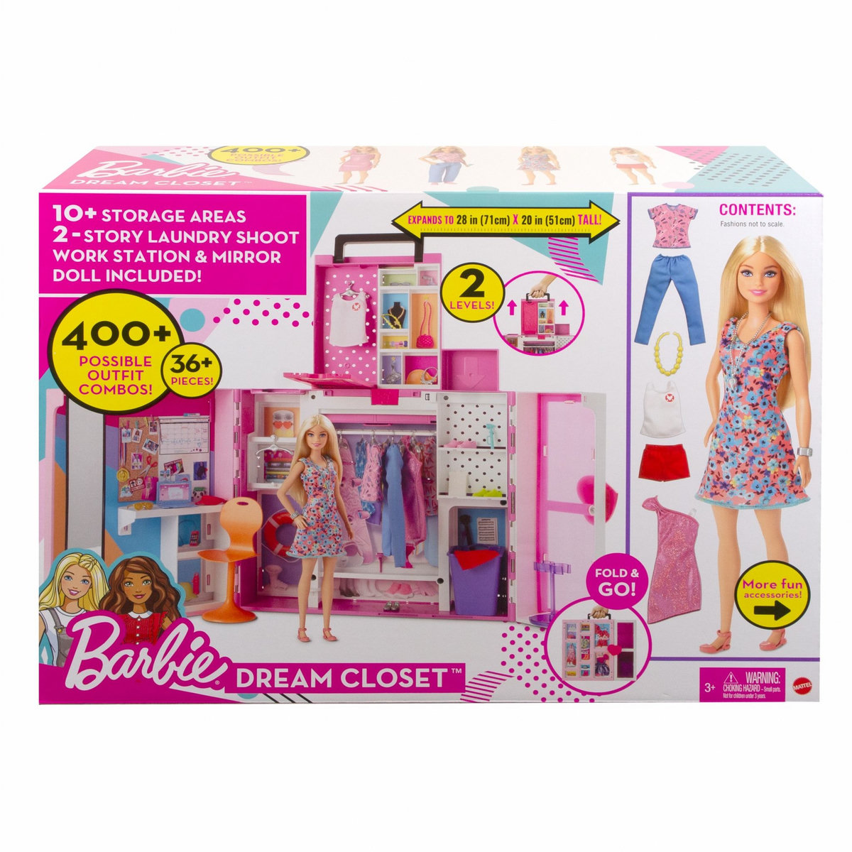 BARBIE Poupée Barbie et son méga dressing 