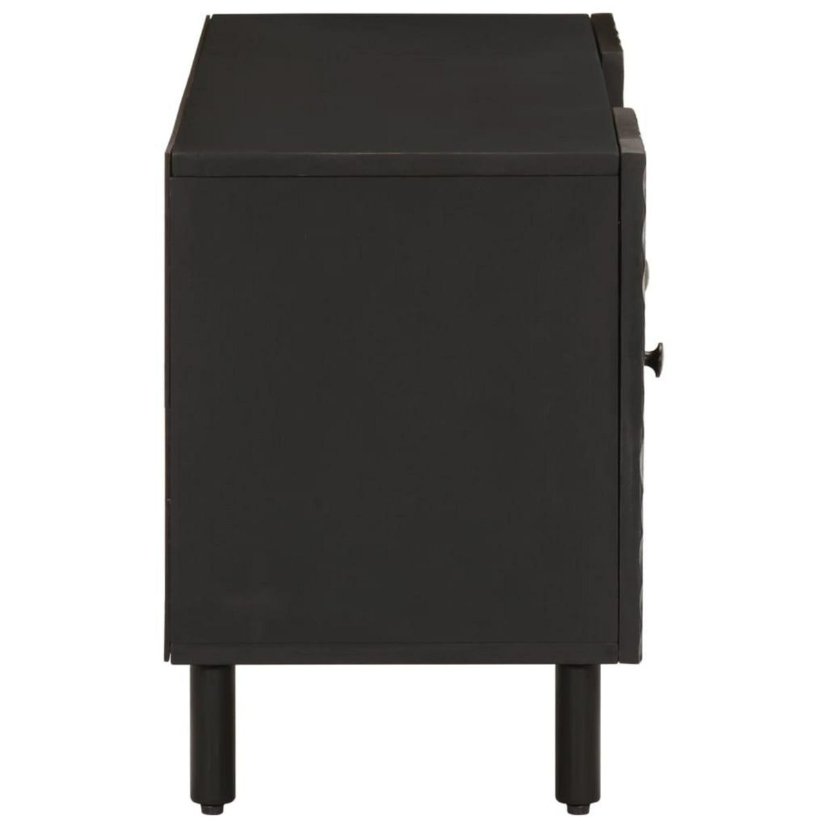 VIDAXL Meuble TV noir 105x33x46 cm bois massif de manguier
