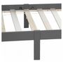 Voir la diapositive 3 : HomeStyle4U Lit simple en bois 90x200 gris