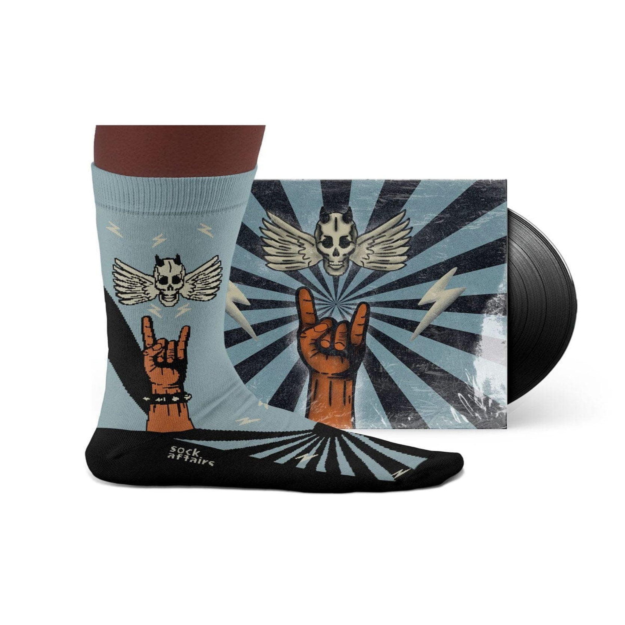 Voir la diapositive 2 : SOCK AFFAIRS Chaussettes heavy metal flying skull