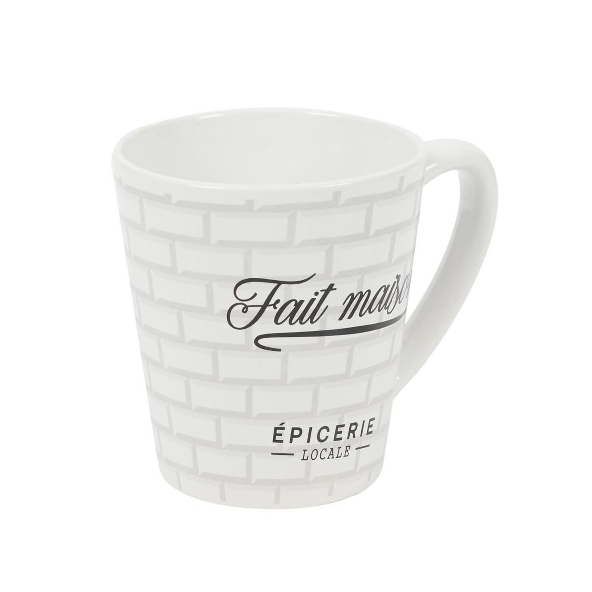 Voir la diapositive 3 : The Home Deco Factory Lot de 6 mugs en porcelaine  brooklyn  30cl blanc