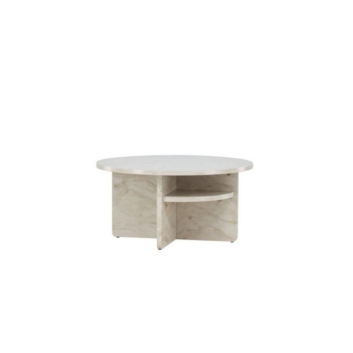 Paris Prix Table Basse Effet Marbre  Alesund   85cm Beige