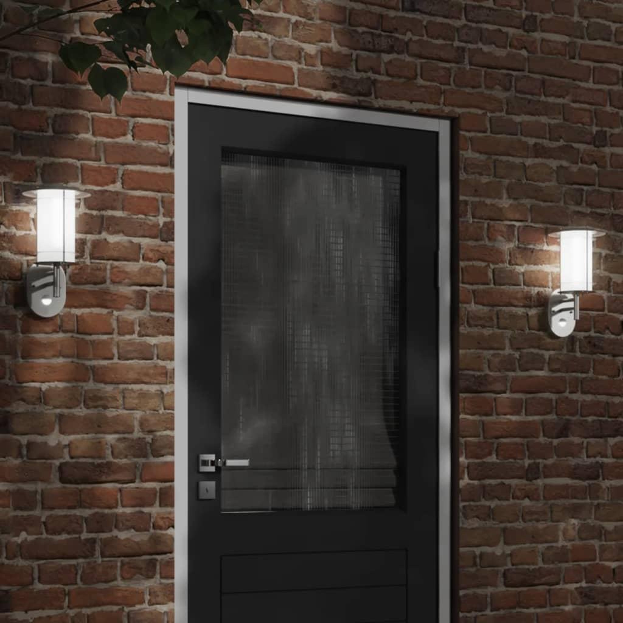 Voir la diapositive 1 : VIDAXL Applique murale d'exterieur et capteur argente acier inoxydable