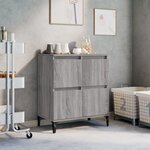 VIDAXL Buffet Sonoma gris 60x35x70 cm Bois d'ingenierie