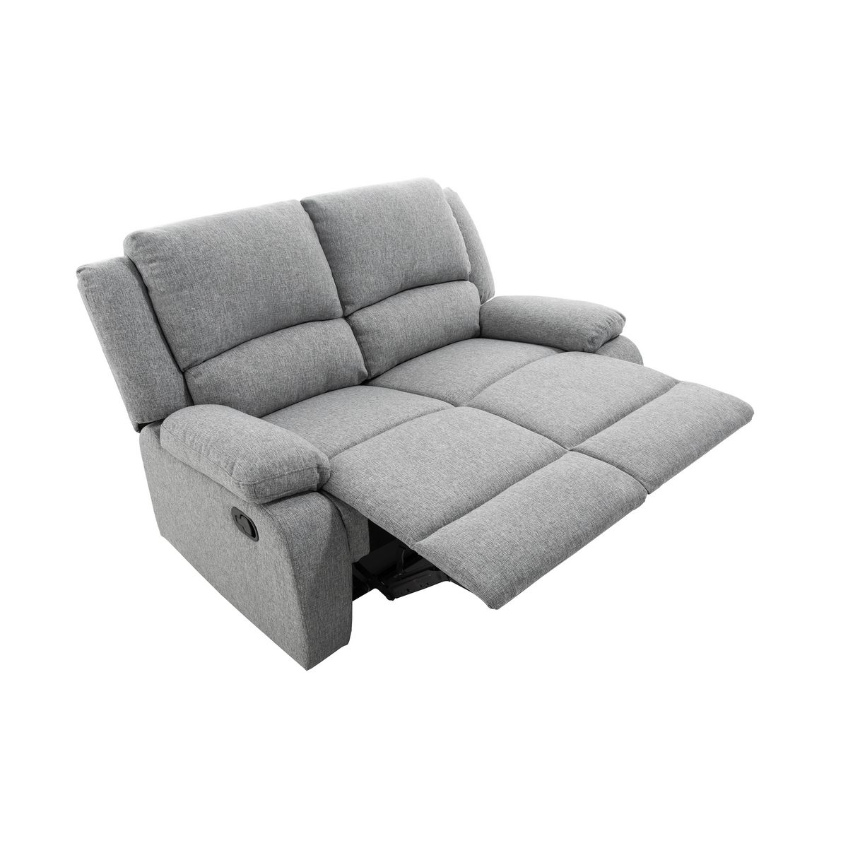 Canapé relax manuel HELENE 2 ou 3   places tissu gris clair