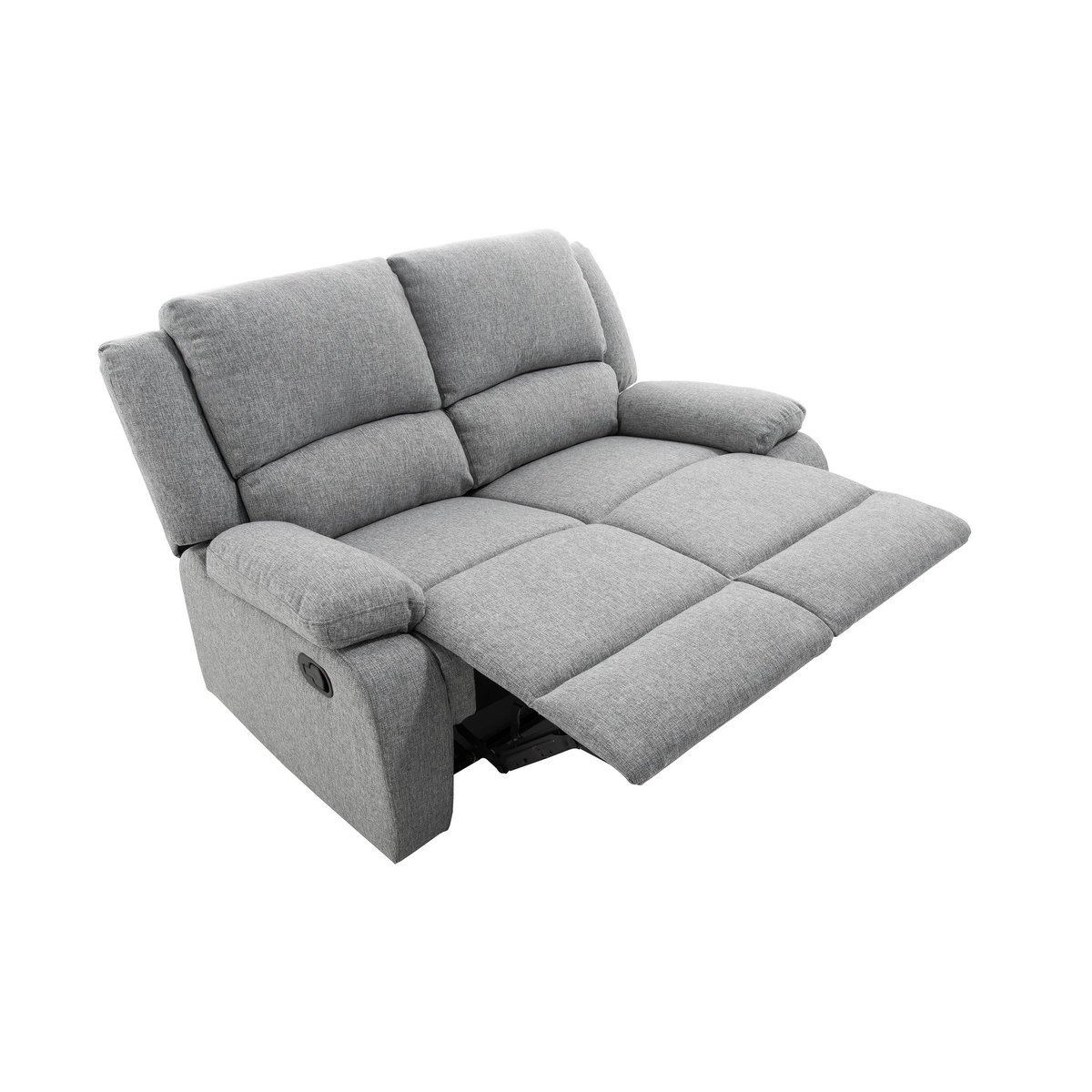 Canapé relax manuel HELENE 2 ou 3   places tissu gris clair