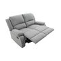 Voir la diapositive 5 : Canapé relax manuel HELENE 2 ou 3   places tissu gris clair
