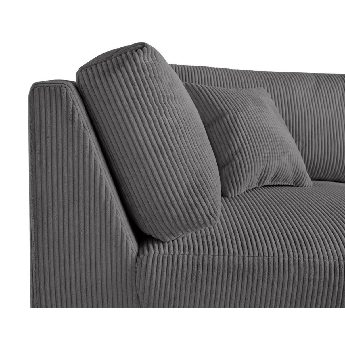 LISA DESIGN Garance - module d'assise d'angle réversible - en velours côtelé