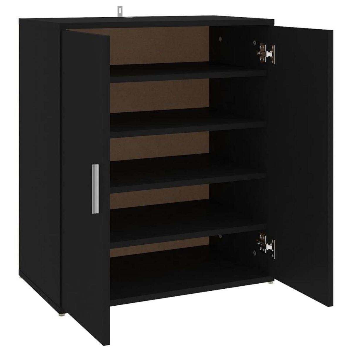VIDAXL Armoire a chaussures Noir 60x35x70 cm Bois d'ingenierie